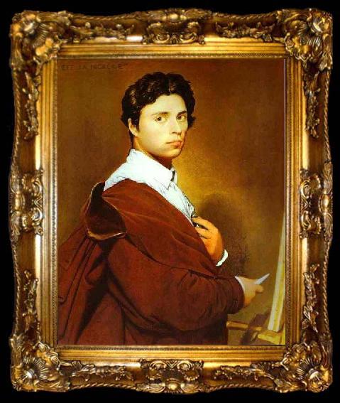 framed  Jean Auguste Dominique Ingres Self portrait at age 24, ta009-2